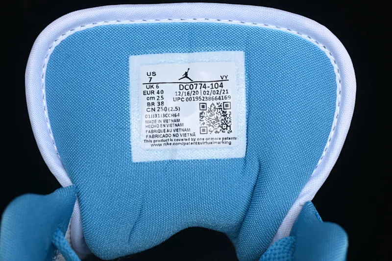 All categories Air Jordan Jordan series basketball shoes Air Jordan 1 Low Air Jordan 1 Low AJ1 Joe 1 white blue low-top cultural casual sneakers DC0774-104